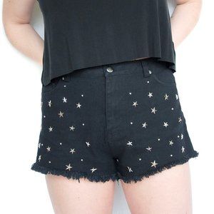 Black Denim Shorts